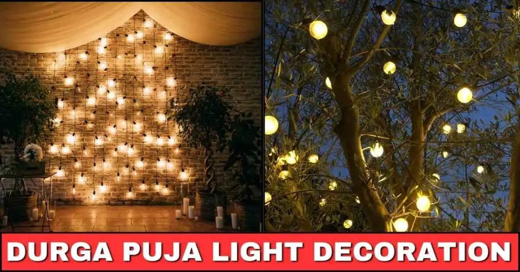 Durga Puja Pendal Decoration With Led Lights