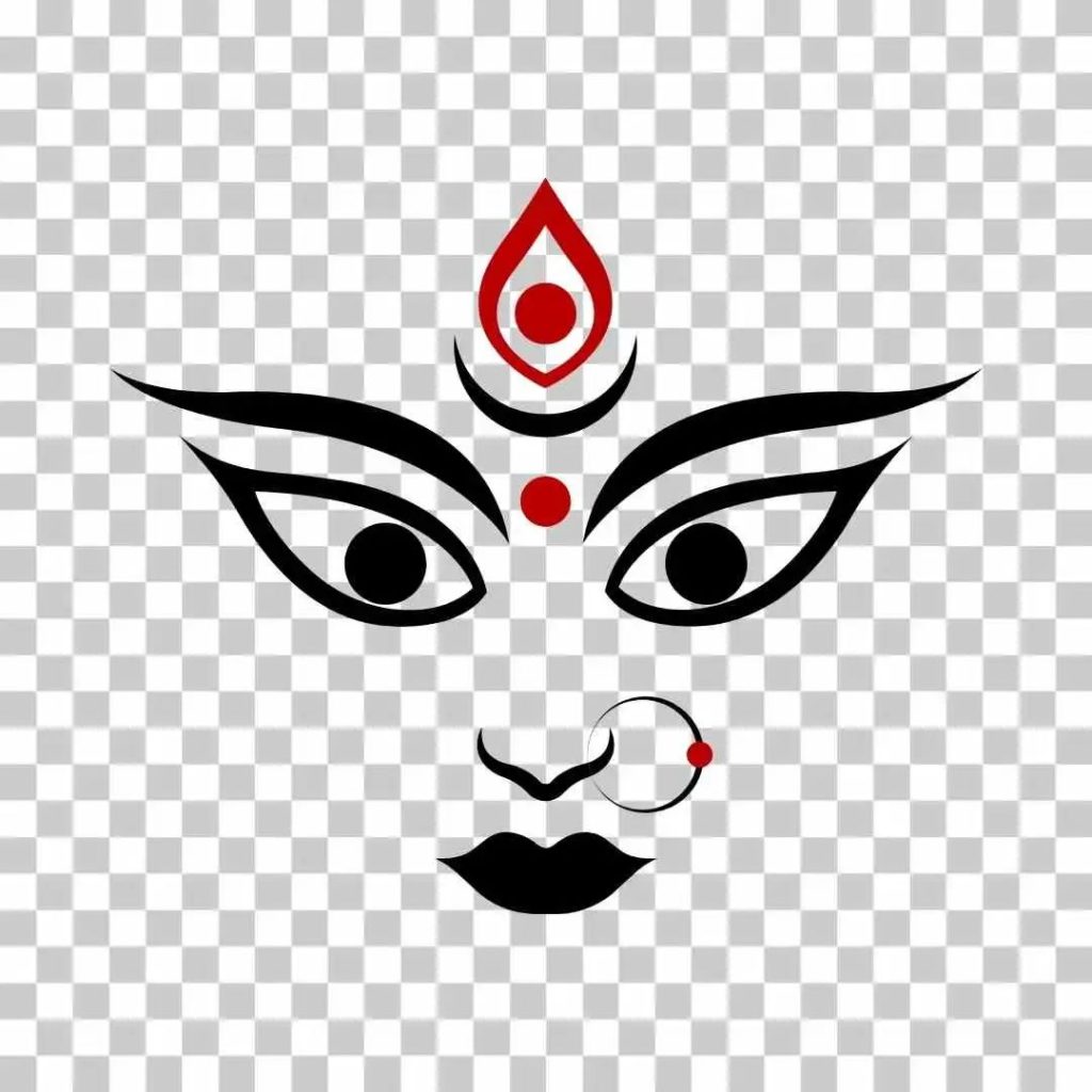 Durga Maa Face Png