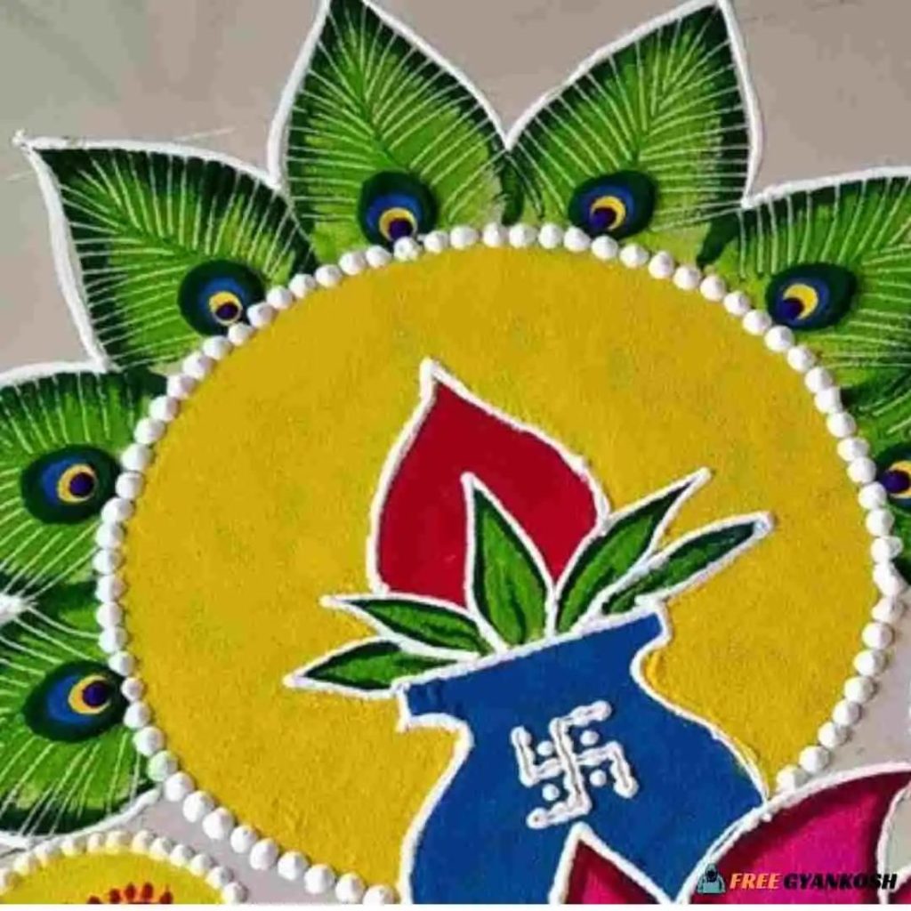 Kalash Design rangoli