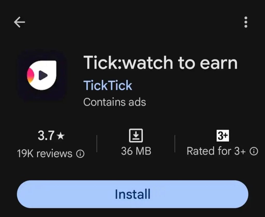 Tick App In Playstore